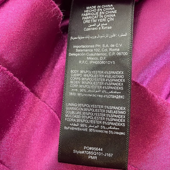 bebe‎ Womens Fuschia Hot Pink One Shoulder Tiered Bodycon Dress Size S - Picture 7 of 8